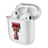 AudioSpice Collegiate Clear Cover for Apple AirPods Generation 1/2 Case with Safety Cord - Texas Tech Red Raiders
