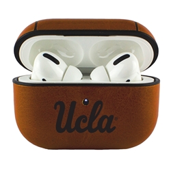 
AudioSpice Collegiate Leather Cover for Apple AirPods Pro Case with Carabiner and Safety Cord - UCLA Bruins