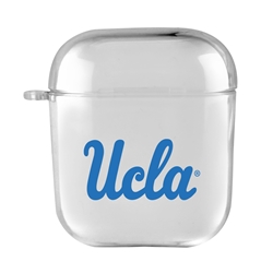 
AudioSpice Collegiate Clear Cover for Apple AirPods Generation 1/2 Case with Safety Cord - UCLA Bruins