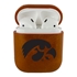 AudioSpice Collegiate Leather Cover for Apple AirPods Generation 1/2 Case with Carabiner and Safety Cord - Iowa Hawkeyes
