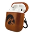 AudioSpice Collegiate Leather Cover for Apple AirPods Generation 1/2 Case with Carabiner and Safety Cord - Iowa Hawkeyes
