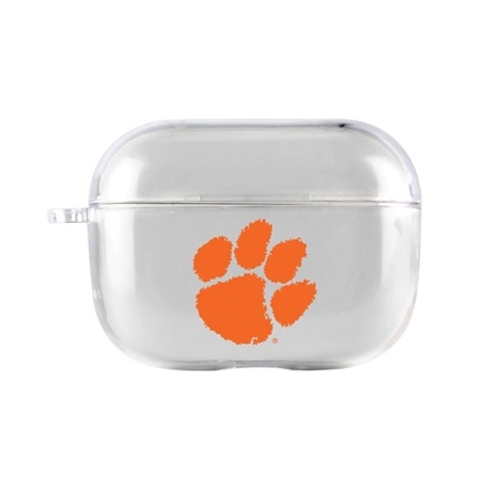 AudioSpice Collegiate Clear Cover for Apple AirPod Pro Case with Safety Cord - Clemson Tigers
