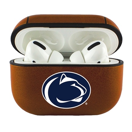 AudioSpice Collegiate Leather Cover for Apple AirPods Pro Case with Carabiner and Safety Cord - Penn State Nittany Lions
