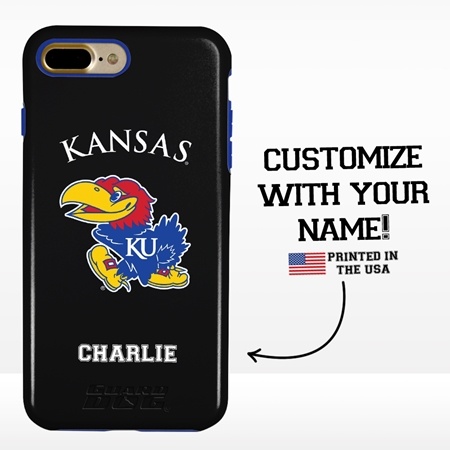 Collegiate Case for iPhone 7 Plus / 8 Plus  – Hybrid Kansas Jayhawks - Personalized
