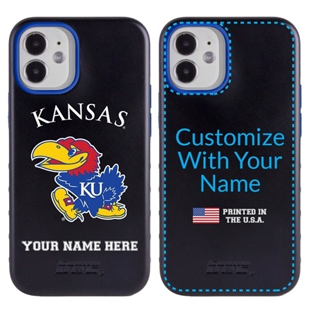 Collegiate Case for iPhone 12 Mini  – Hybrid Kansas Jayhawks - Personalized
