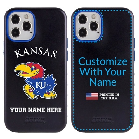 Collegiate Case for iPhone 12 Pro Max  – Hybrid Kansas Jayhawks - Personalized
