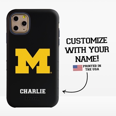 Collegiate Case for iPhone 11 Pro – Hybrid Michigan Wolverines - Personalized
