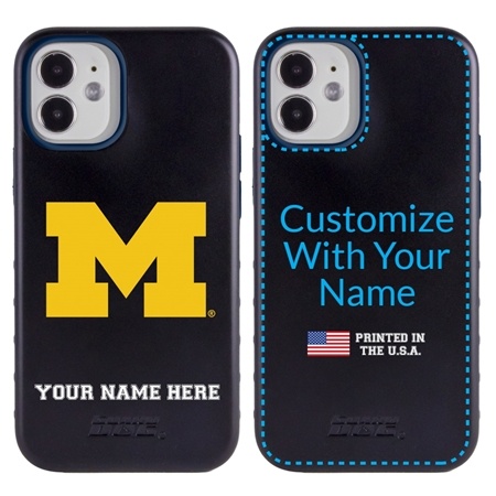 Collegiate Case for iPhone 12 Mini – Hybrid Michigan Wolverines - Personalized
