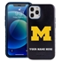 Collegiate Case for iPhone 12 / 12 Pro – Hybrid Michigan Wolverines - Personalized
