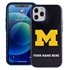 Collegiate Case for iPhone 12 / 12 Pro – Hybrid Michigan Wolverines - Personalized
