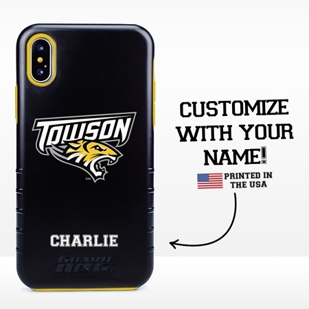 Collegiate Case for iPhone X / XS – Hybrid Towson Tigers - Personalized
