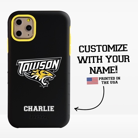 Collegiate Case for iPhone 11 Pro Max – Hybrid Towson Tigers - Personalized
