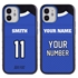 Personalized Football Jersey Case for iPhone 12 Mini – Hybrid – (Black Case)
