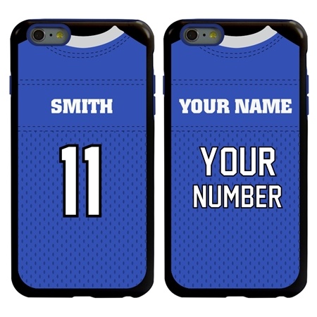 Personalized Football Jersey Case for iPhone 6 Plus / 6s Plus – Hybrid – (Black Case)
