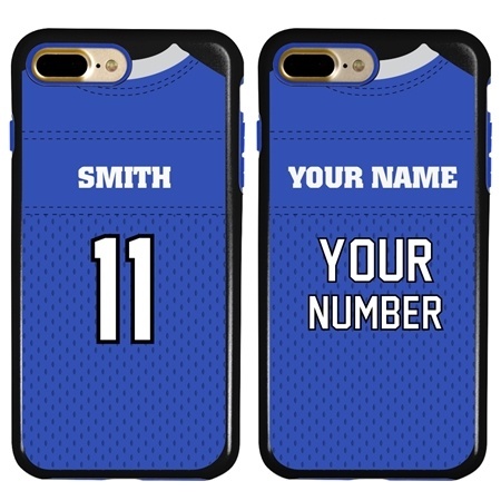 Personalized Football Jersey Case for iPhone 7 Plus / 8 Plus – Hybrid – (Black Case)

