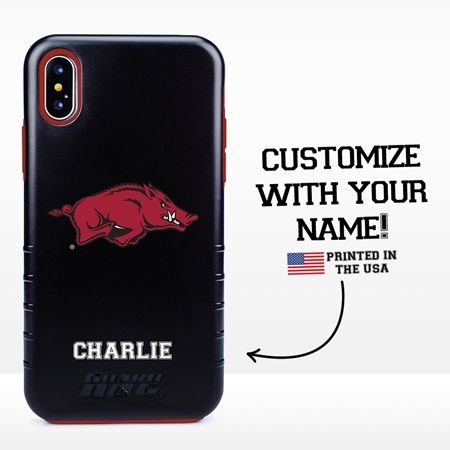 Collegiate Case for iPhone X / XS – Hybrid Arkansas Razorbacks - Personalized
