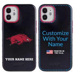 
Collegiate Case for iPhone 12 Mini – Hybrid Arkansas Razorbacks - Personalized