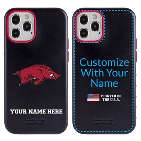 Collegiate Case for iPhone 12 Pro Max – Hybrid Arkansas Razorbacks - Personalized

