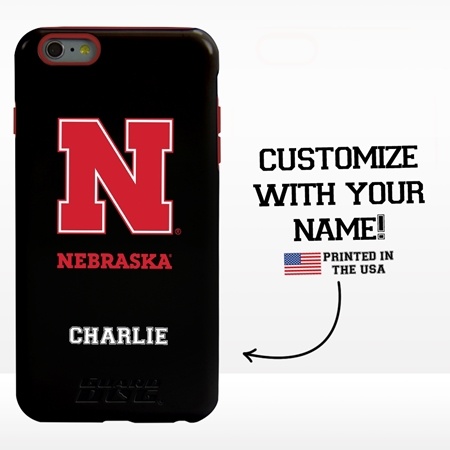 Collegiate Case for iPhone 6 Plus / 6s Plus – Hybrid Nebraska Cornhuskers - Personalized
