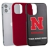 Collegiate Case for iPhone 12 Mini – Hybrid Nebraska Cornhuskers - Personalized
