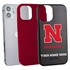 Collegiate Case for iPhone 12 Mini – Hybrid Nebraska Cornhuskers - Personalized
