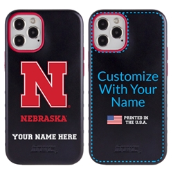
Collegiate Case for iPhone 12 / 12 Pro – Hybrid Nebraska Cornhuskers - Personalized