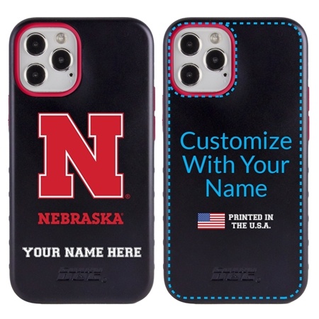 Collegiate Case for iPhone 12 / 12 Pro – Hybrid Nebraska Cornhuskers - Personalized
