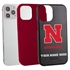 Collegiate Case for iPhone 12 / 12 Pro – Hybrid Nebraska Cornhuskers - Personalized

