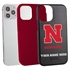 Collegiate Case for iPhone 12 / 12 Pro – Hybrid Nebraska Cornhuskers - Personalized
