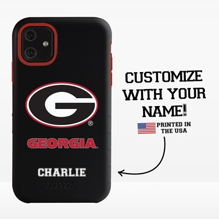 Collegiate Case for iPhone 11 – Hybrid Georgia Bulldogs - Personalized
