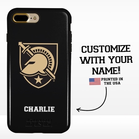 Collegiate Case for iPhone 7 Plus / 8 Plus – Hybrid West Point Black Knights - Personalized
