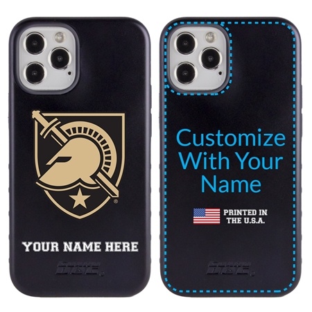 Collegiate Case for iPhone 12 / 12 Pro – Hybrid West Point Black Knights - Personalized
