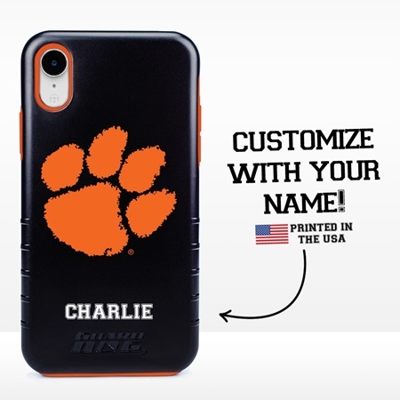 Collegiate Case for iPhone XR – Hybrid Clemson Tigers - Personalized
