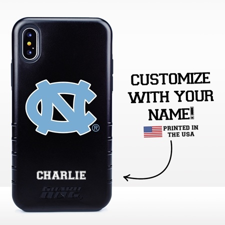 Collegiate Case for iPhone XS Max – Hybrid North Carolina Tar Heels - Personalized
