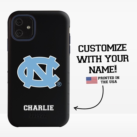 Collegiate Case for iPhone 11 – Hybrid North Carolina Tar Heels - Personalized
