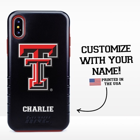 Collegiate Case for iPhone XS Max – Hybrid Texas Tech Red Raiders - Personalized
