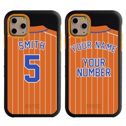 
Personalized Pinstriped Baseball Jersey Case for iPhone 11 Pro – Hybrid – (Black Case)