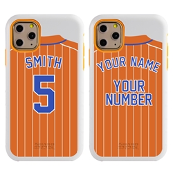 
Personalized Pinstriped Baseball Jersey Case for iPhone 11 Pro – Hybrid – (White Case)