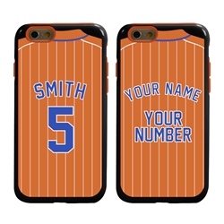 
Personalized Pinstriped Baseball Jersey Case for iPhone 6 / 6s – Hybrid – (Black Case)