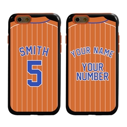 
Personalized Pinstriped Baseball Jersey Case for iPhone 6 / 6s – Hybrid – (Black Case)