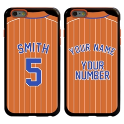 
Personalized Pinstriped Baseball Jersey Case for iPhone 6 Plus / 6s Plus – Hybrid – (Black Case)