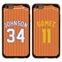 Personalized Pinstriped Baseball Jersey Case for iPhone 6 Plus / 6s Plus – Hybrid – (Black Case)
