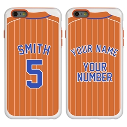 
Personalized Pinstriped Baseball Jersey Case for iPhone 6 Plus / 6s Plus – Hybrid – (White Case)