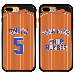 
Personalized Pinstriped Baseball Jersey Case for iPhone 7 Plus / 8 Plus – Hybrid – (Black Case)