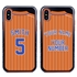 Personalized Pinstriped Baseball Jersey Case for iPhone X/Xs – Hybrid – (Black Case)
