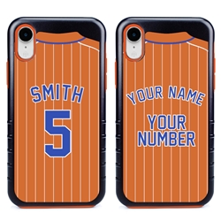 
Personalized Pinstriped Baseball Jersey Case for iPhone XR – Hybrid – (Black Case)