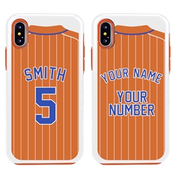 
Personalized Pinstriped Baseball Jersey Case for iPhone Xs Max – Hybrid – (White Case)
