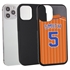 Personalized Pinstripe Baseball Jersey Case for iPhone 12 / 12 Pro – Hybrid – (Black Case)
