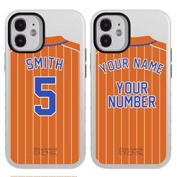 
Personalized Pinstripe Baseball Jersey Case for iPhone 12 Mini – Hybrid – (White Case)