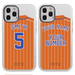 
Personalized Pinstripe Baseball Jersey Case for iPhone 12 Pro Max – Hybrid – (White Case)
